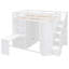 Lit mezzanine avec garde-robe, bureau et tablettes-766893279