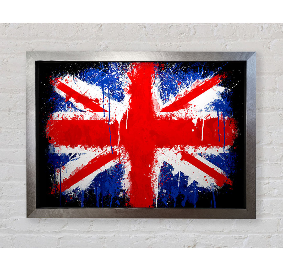 Grunge Flagge Uk - Druck