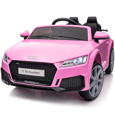 Outfunny Electric Car for Kids, Licensed Audi TTRS 24V Kids Ride-on Toy Car for Toddlers with Remote - Pink