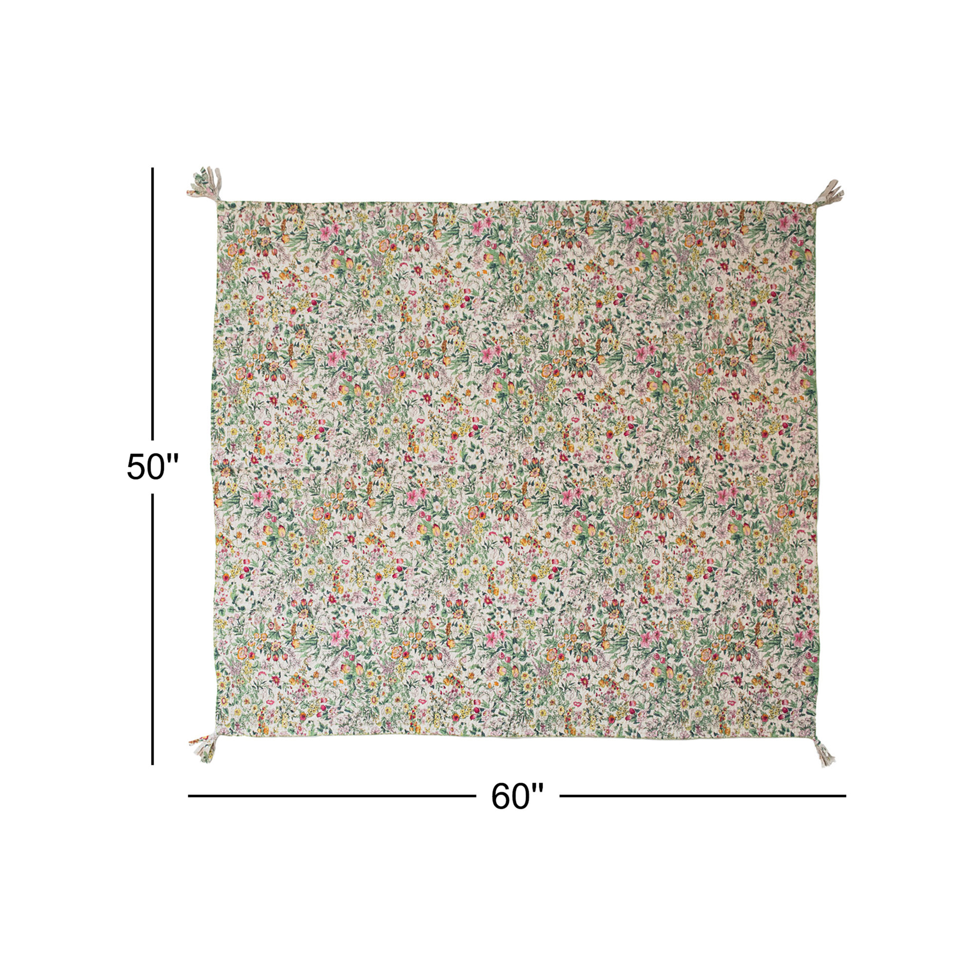 Cotton Quilted Throw Blanket