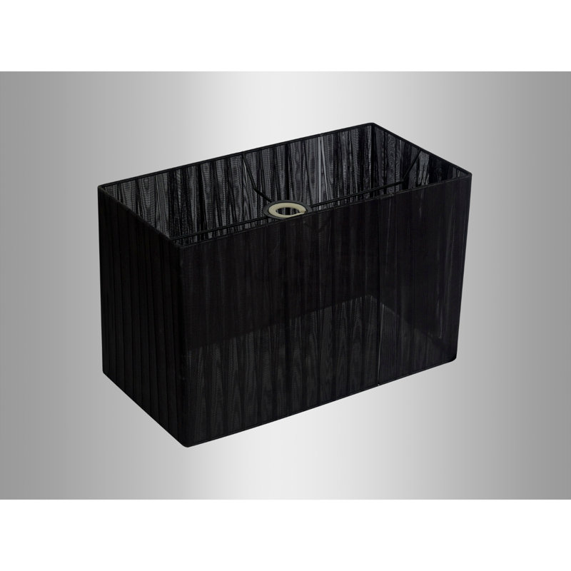 26cm H Fabric Rectangle Lamp Shade, Black