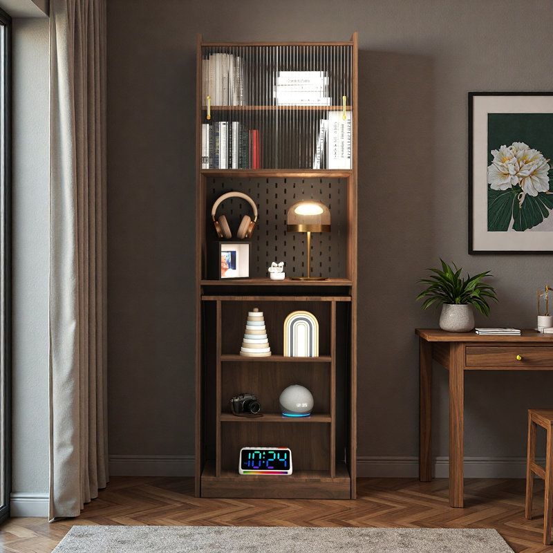 Bureau d'ordinateur pliant avec rangement