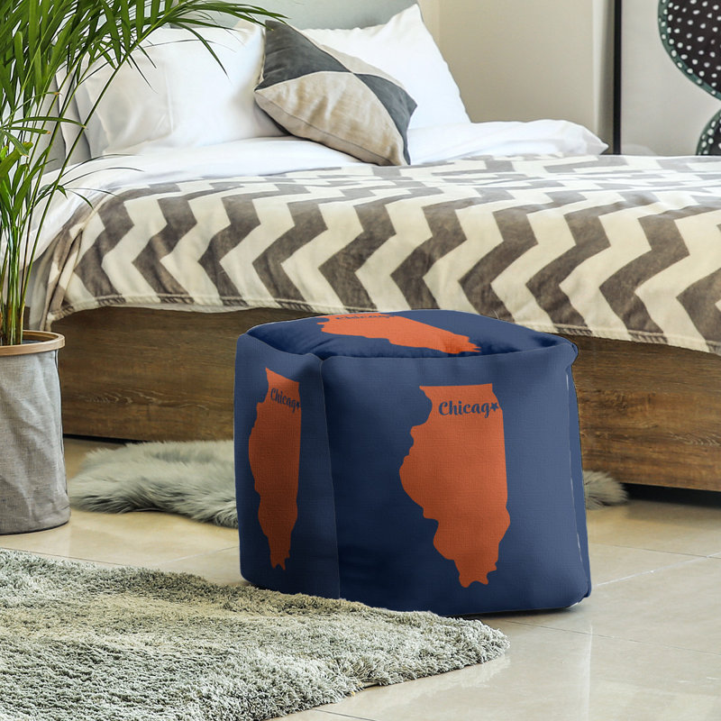 Repose-pieds Chicago Sports, Bleu marine