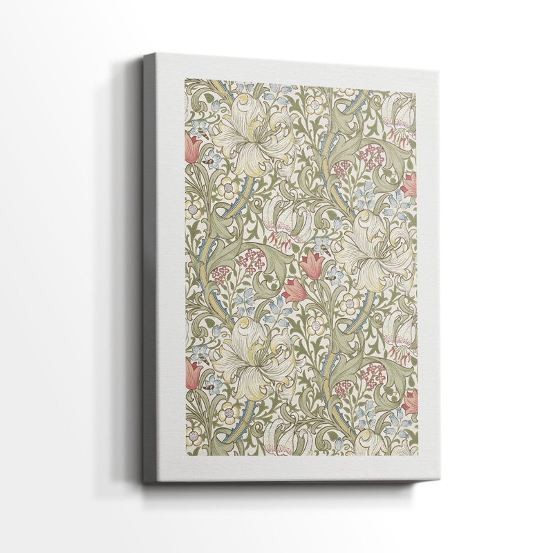 Motif floral rétro avec motif floral - Cavas, H 60 po x l 40 po