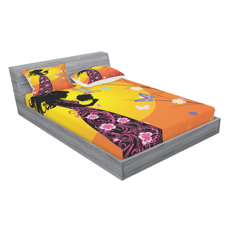 Microfiber Sheet Set, Queen Sheet Set with Fitted Sheet