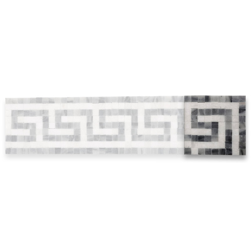 3.5 in. x 3.5 in. Marble Tile, Brown/Gray