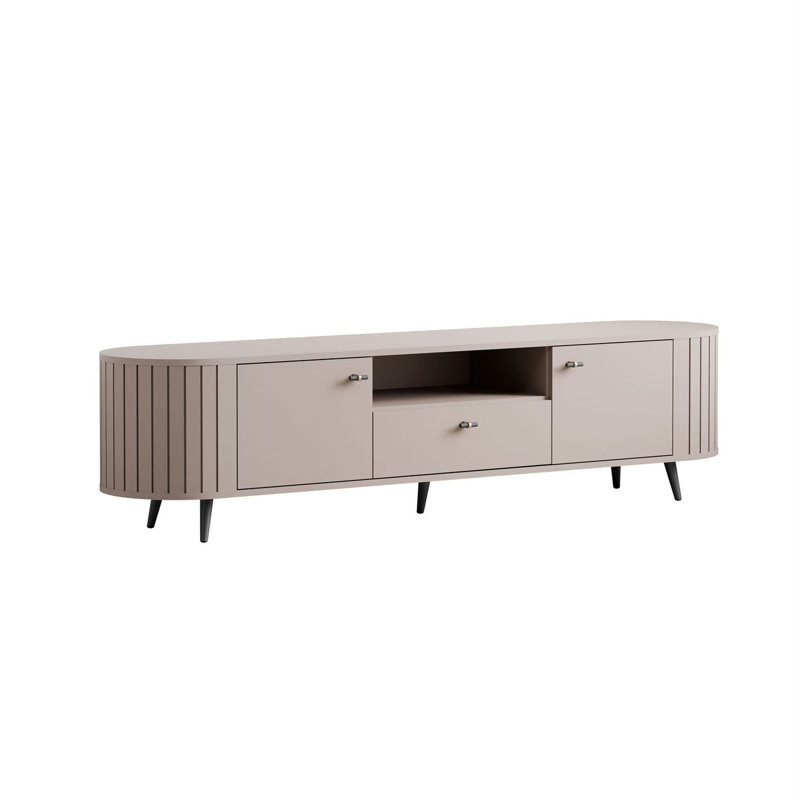 Unfinished TV Stand for TVs up to 49", Cashmire/Black