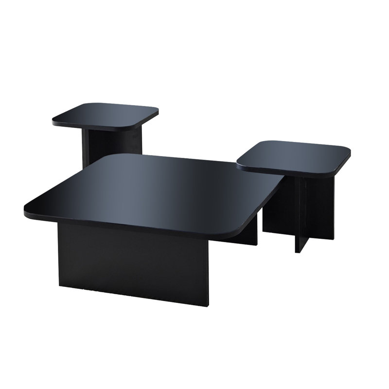 Nesting Coffee Table, Black, Black