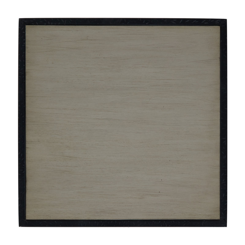 Elway Black and White Square Wood Metal End Table