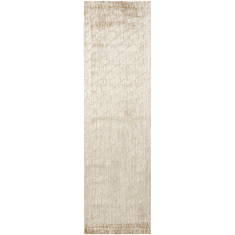 Tapis beige / ivoire Maya Feldspar Mica, Tapis de couloir 2 pi 3 po x 8 pi