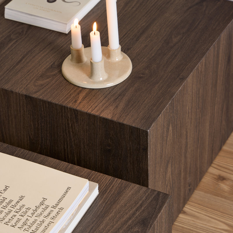 Babajko Coffee Table, Dark Brown Wood