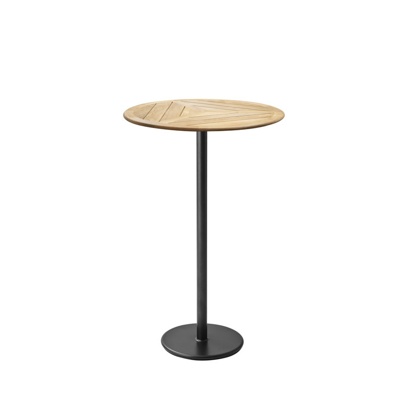 Go Outdoor Round Teak Bar Table