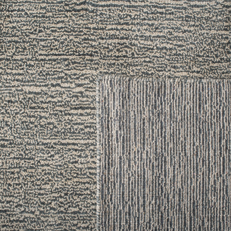 Southbury Hand Loomed Wool/Cotton Solid Color Rug in Gray, Rectangle 8'9" x 12'