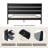 Full Size Bed Frame, Solid Wood Platform Bed with Headboard & Footboard, 12 Heavy-Duty Slatted Structure, Metal Legs, No Box Spring Needed, Anti-Slip & Noise-Free, Ebony Oak Finish-1122935824-1122935825