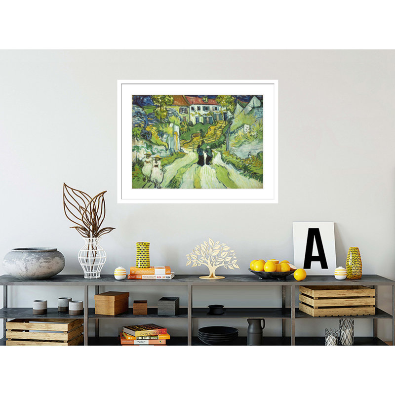 «Stairway at Auvers» par Vincent van Gogh, impression giclée encadrée, H 31,82 po x l 41,5 po