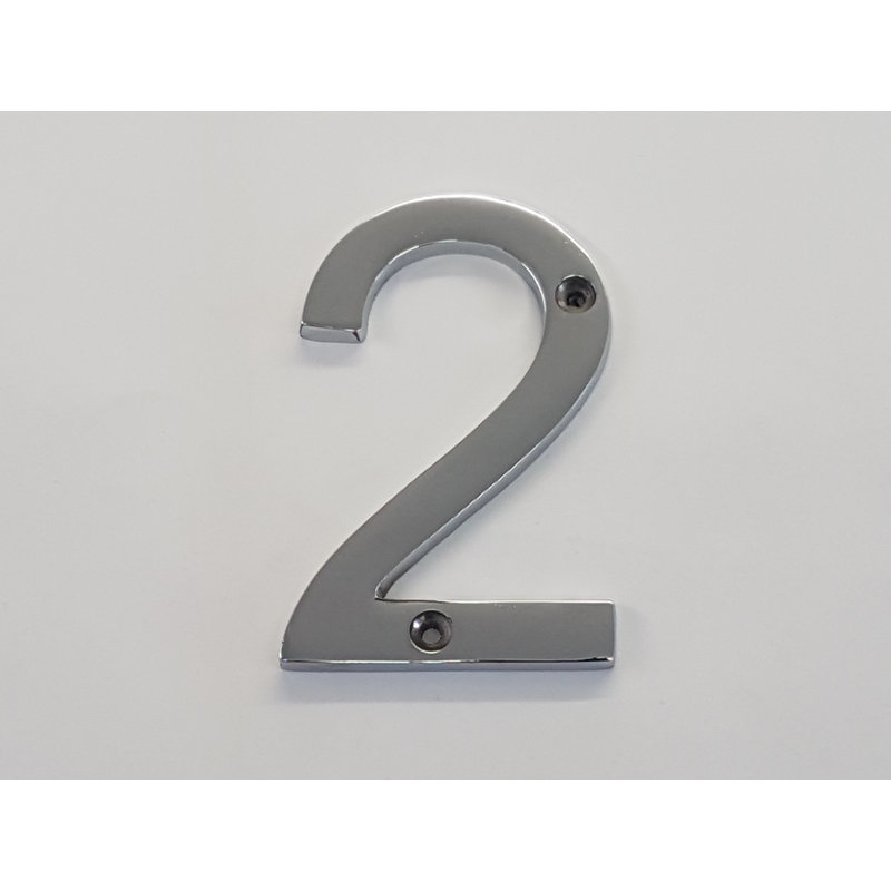 Makale 26.67cm H Reflective Metal House Number, 2