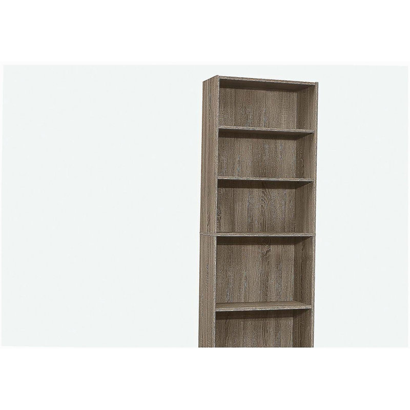 Bibliothèque transitionnelle 72 "à 6 niveaux avec tablettes réglables 72", Taupe