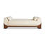 Banc rembourré blanc-438718188
