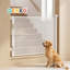 Retractable Stair Gate One Hand Lock 150cm PVC Mesh For Hallways Grey