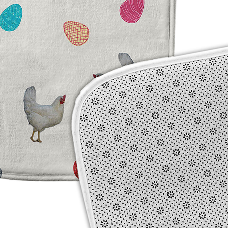 Tapis de bain Borka Funky Junky, L 21 po x L 34 po, Blanc