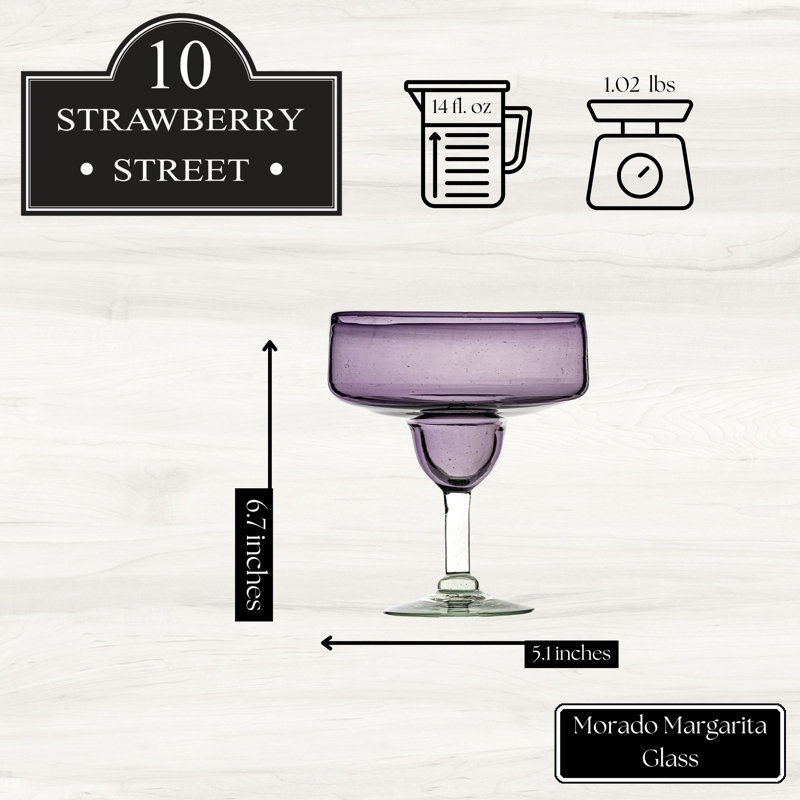 10 verres mexicains 10 Strawberry Street Morado, Margarita