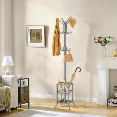 Freestanding 12 - Hook Coat Rack
