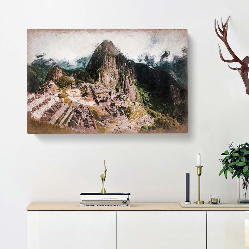 Machu Picchu & Huayna Picchu Mountain - Wrapped Canvas, 40cm H x 60cm W x 3cm D