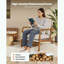 Chaise d'appoint Mid-Century moderne en lin - Coussin 5,7 po