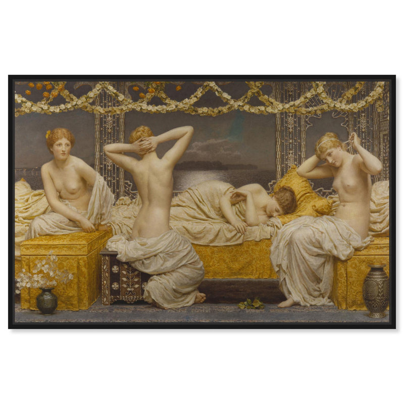 Art, art rétro, toile tendue, galerie tendue, une nuit d'été, H 17 po x l 25 po x P 1,8 po, Noir, noir, noir, noir