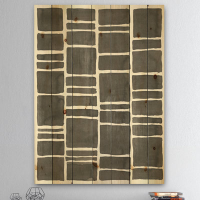 Graphiques minimalistes IV - Impression transitionnelle sur bois de pin naturel