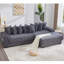 Canapé modulaire en L 110,75 po, canapé modulaire en velours côtelé, avec repose-pieds mobile, porte-gobelets, 8 coussins décoratifs, poche latérale, déplier dans un lit-266703730