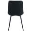 Chaise de salle à manger à coussins de siège allongés (4) - Blanc et noir, structure de pieds en métal pour un soutien robuste en cuir synthétique-657317105