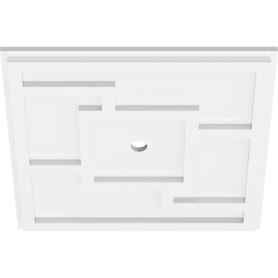 16"OD x 1"ID x 5 1/2"C x 1"P Knox Architectural Grade PVC Contemporary Ceiling Medallion