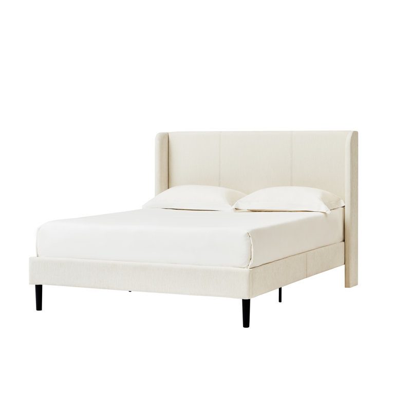 Linda Upholstered Wingback Bed, King