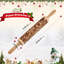 Rouleau à pâtisserie en relief flocon de neige, rouleau à biscuits en bois gravé pour la cuisson, les biscuits des Fêtes, les projets de bricolage et le décor de cuisine