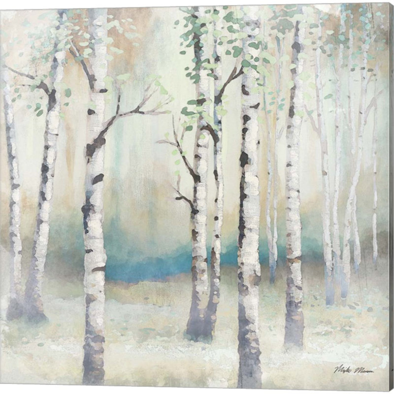 " Watercolor December Birch I & II " 2 - Pieces