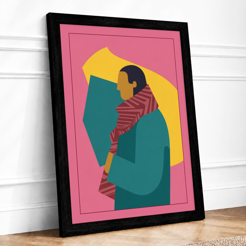 Gentle Embrace Modern - Print, A1 - 84.1 x 59.4 cm, Black