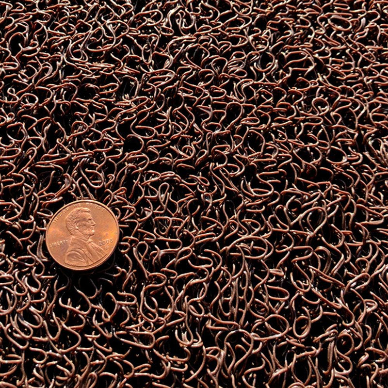 VinLoop Vinyl Spaghetti Drainage Mat for Pool, Bathroom, Locker Room, Shower, Simple - L 72 po x l 48 po, Brun