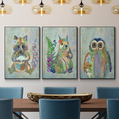 Fantastic Florals Owl 3 pièces