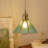 1-Blue round dimmable glass pendant light
