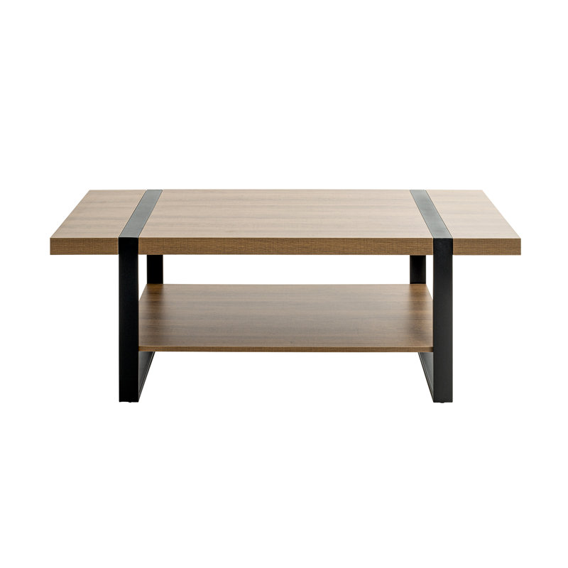 Esco Sled Coffee Table with Storage, Oak
