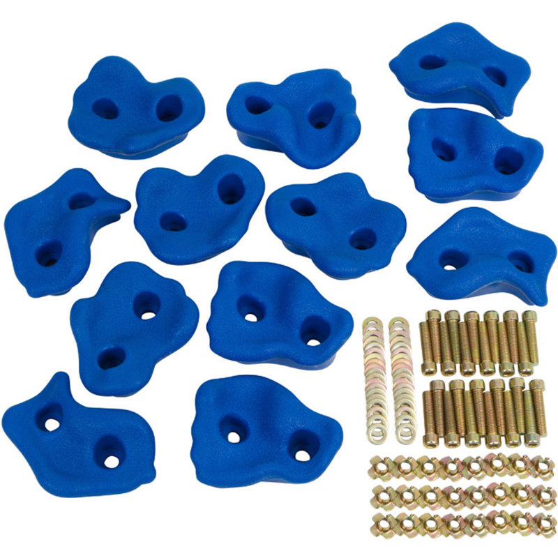 Large Textured Rock Holds, Blue