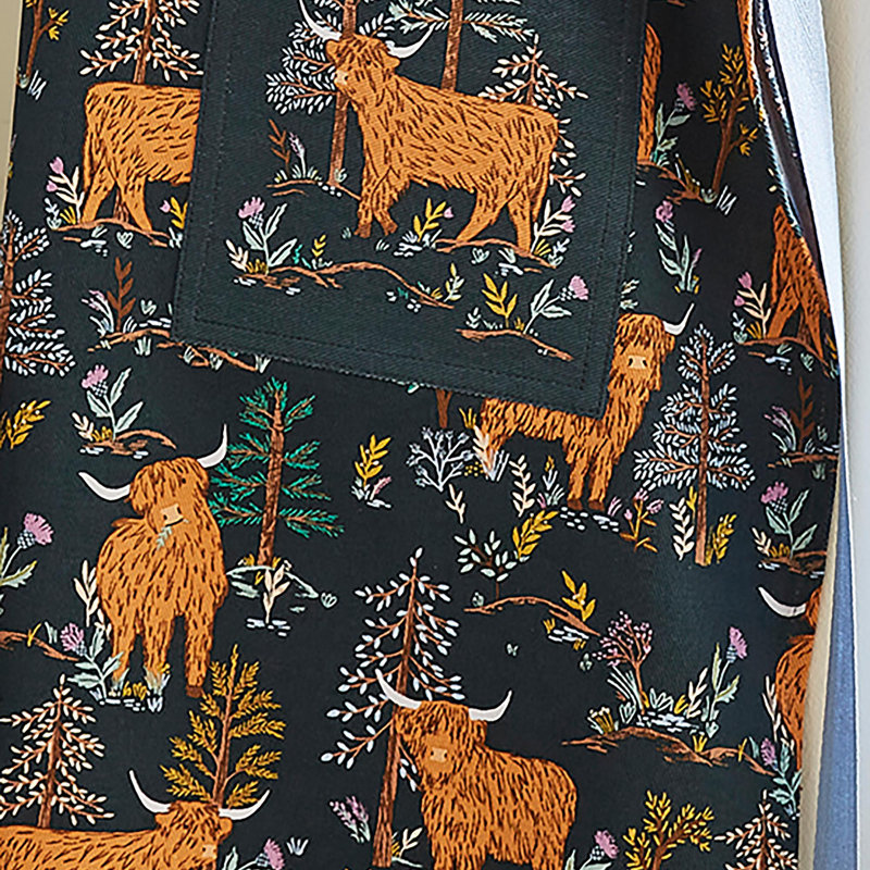 Connie The Cow Floral Cotton Bib Apron