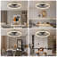 Ventilateur de plafond suspendu moderne noir de 20 po OLONTIC, moteur à courant continu silencieux à 6 vitesses de vent, lumière DEL à intensité variable à 3 niveaux avec télécommande pour le salon de la chambre à coucher