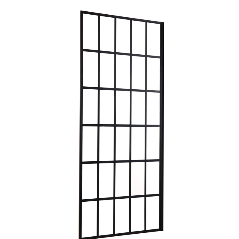 34" x 72" Black Framed Clear Glass Shower Door