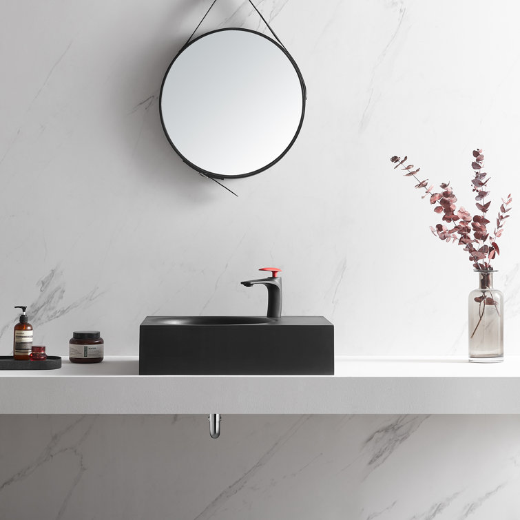 Serene Valley 17.72'' Solid Surface Square Bathroom Sink