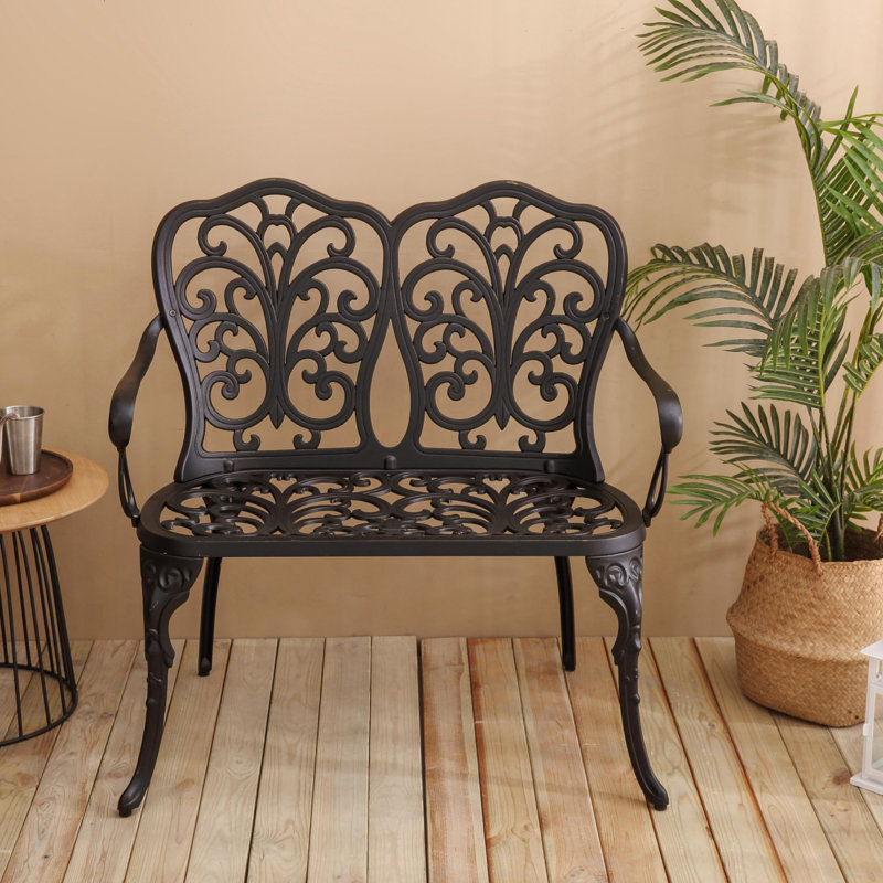 Banc de jardin en aluminium, Black