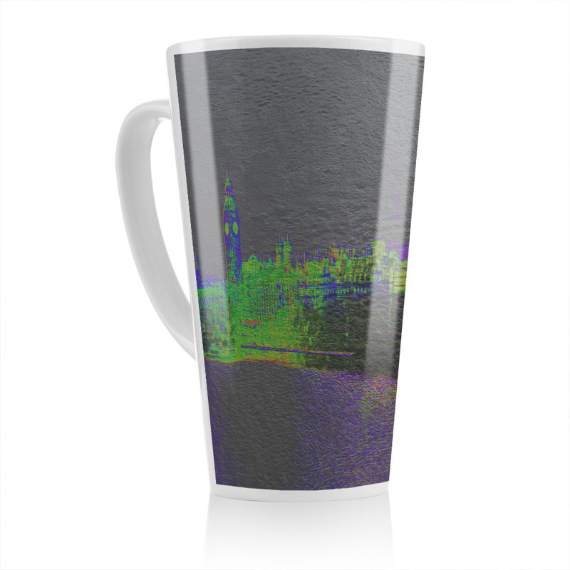 Ceramic Coffee Mug, Purple/Yellow