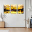 Ensemble de 3 tableaux sur toile représentant un paysage de montagne et d'arbres dorés, pour la décoration du salon et de la chambre à coucher.