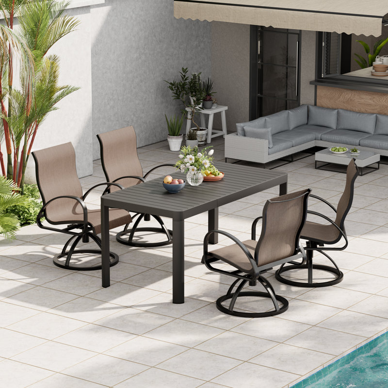 Fauteuil de salle à manger Sunbrella, Brun